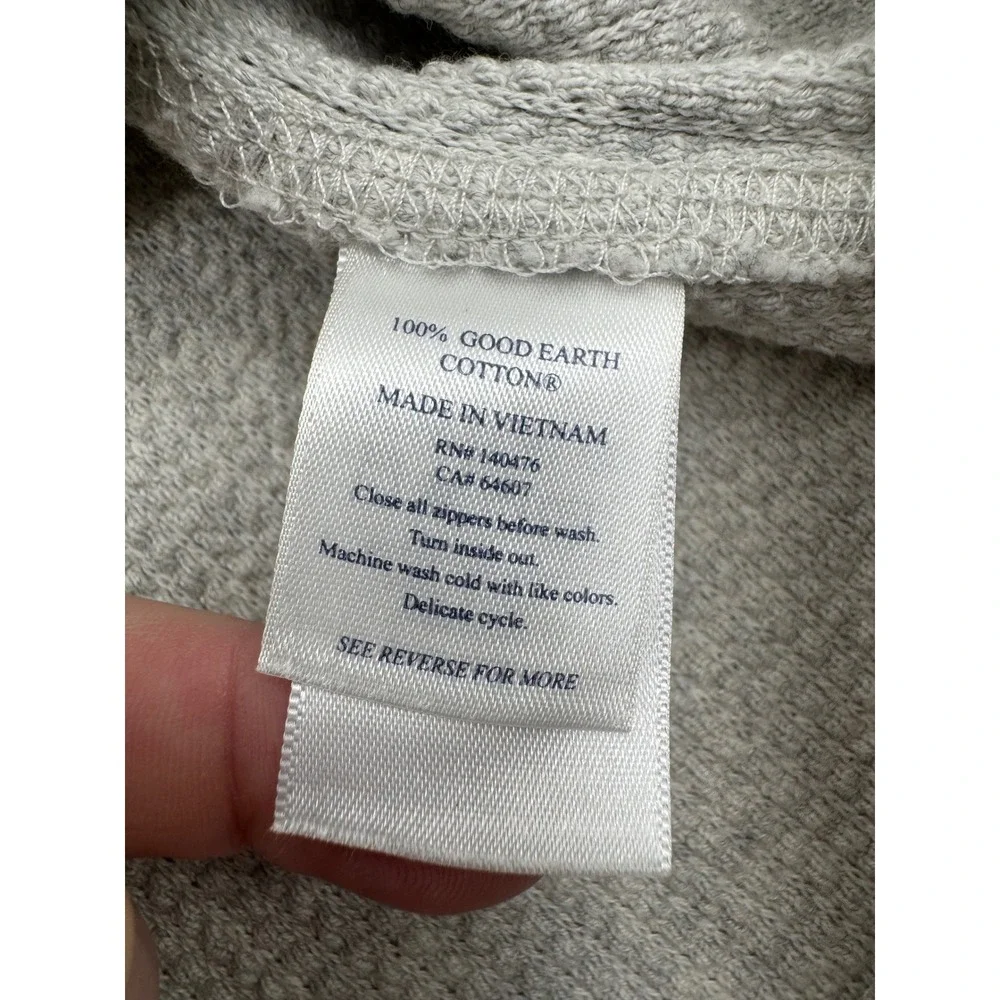 Faherty Textured Knit Quarter Zip Pullover Mens Size M 100% Good Earth Cotton